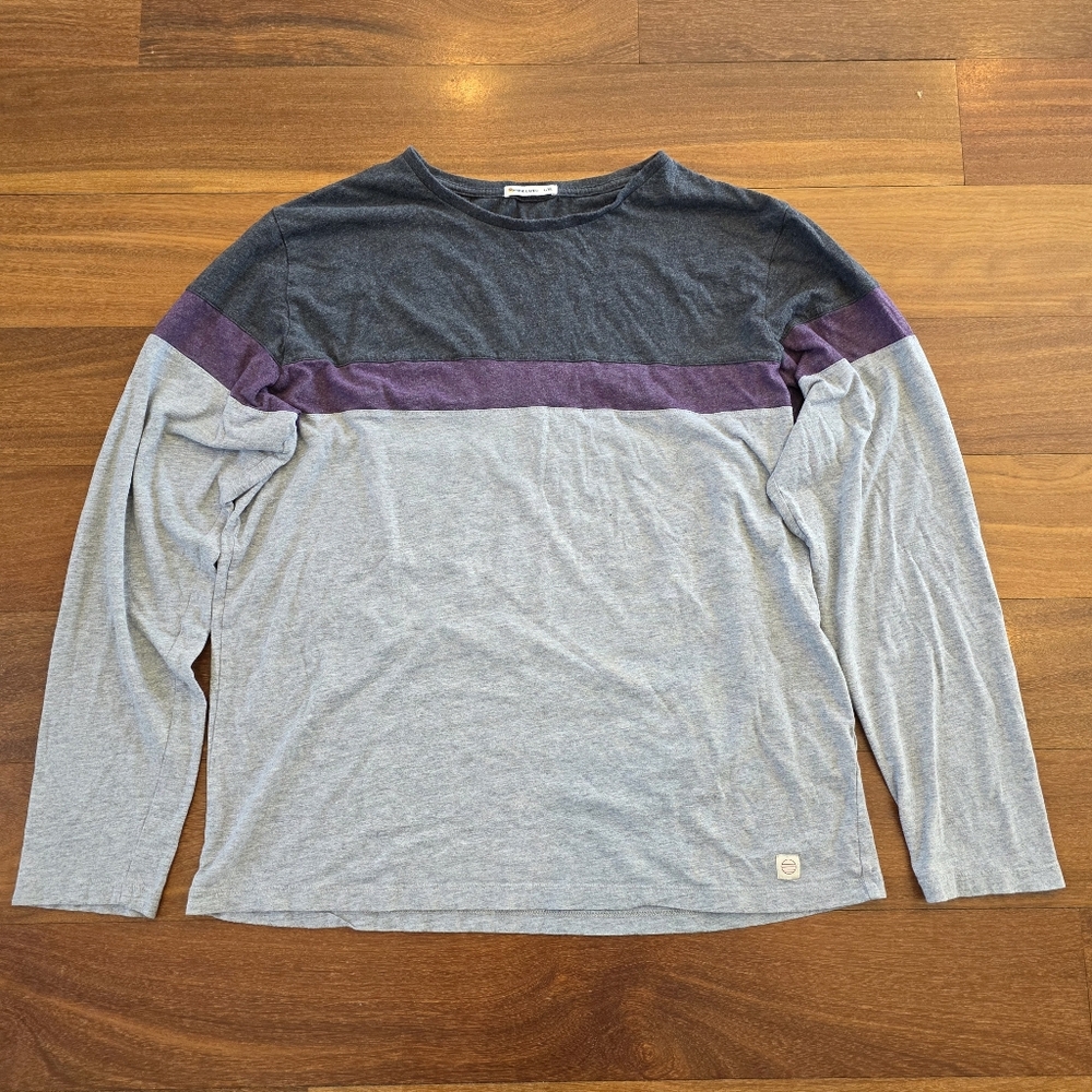 Marine Layer Jacob Colorblock Long Sleeve Tee Mens L/XL Modal Blend Shirt